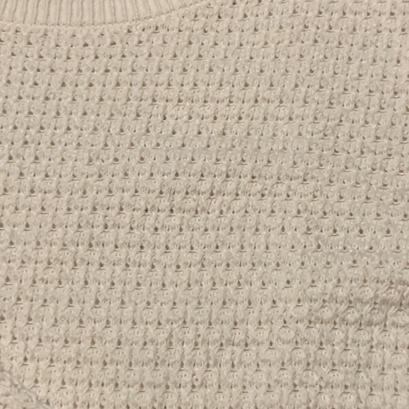 LOFT white/cream knit sweater. Size large - Picture 2 of 5